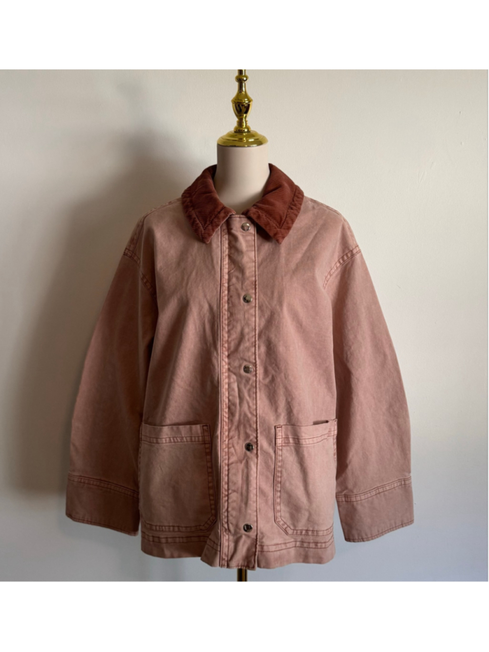 Women's Old Navy Utility Jacket, Size L, Pink and Brown